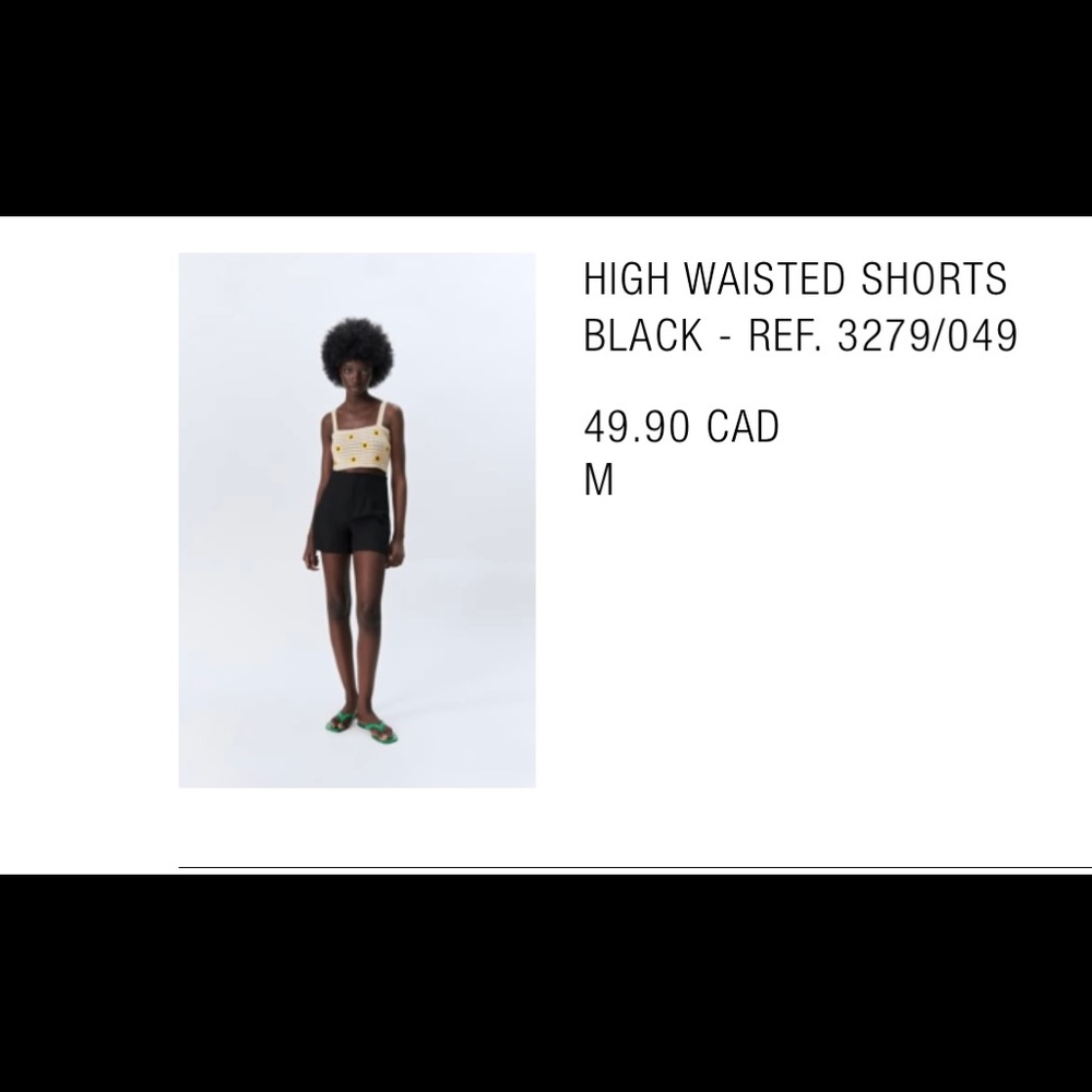 Zara high waist shorts M brand new with tags